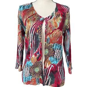 Alberto Makali Size Medium Crinkled Stretch Art-to-Wear Women's Top Single Hook